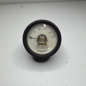 Vintage Western Electric H4K 0-75 Volts DC Round Panel Meter